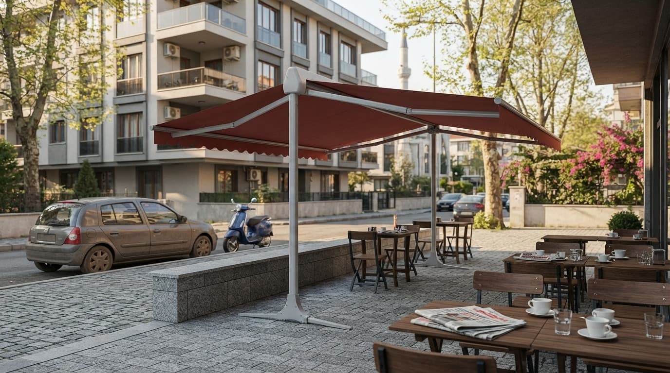 Kendi ayakları üzerinde duran T-model tente