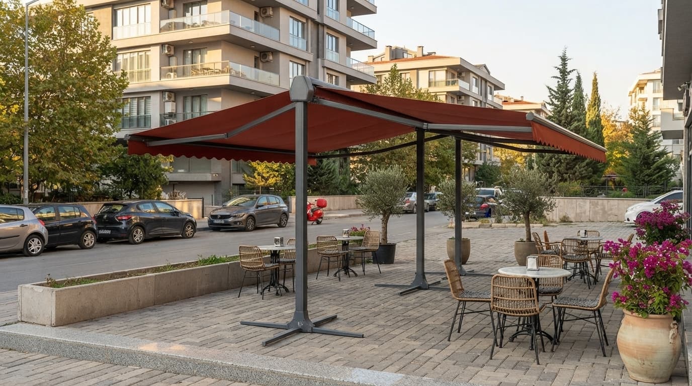 Açık alanda T-model tente