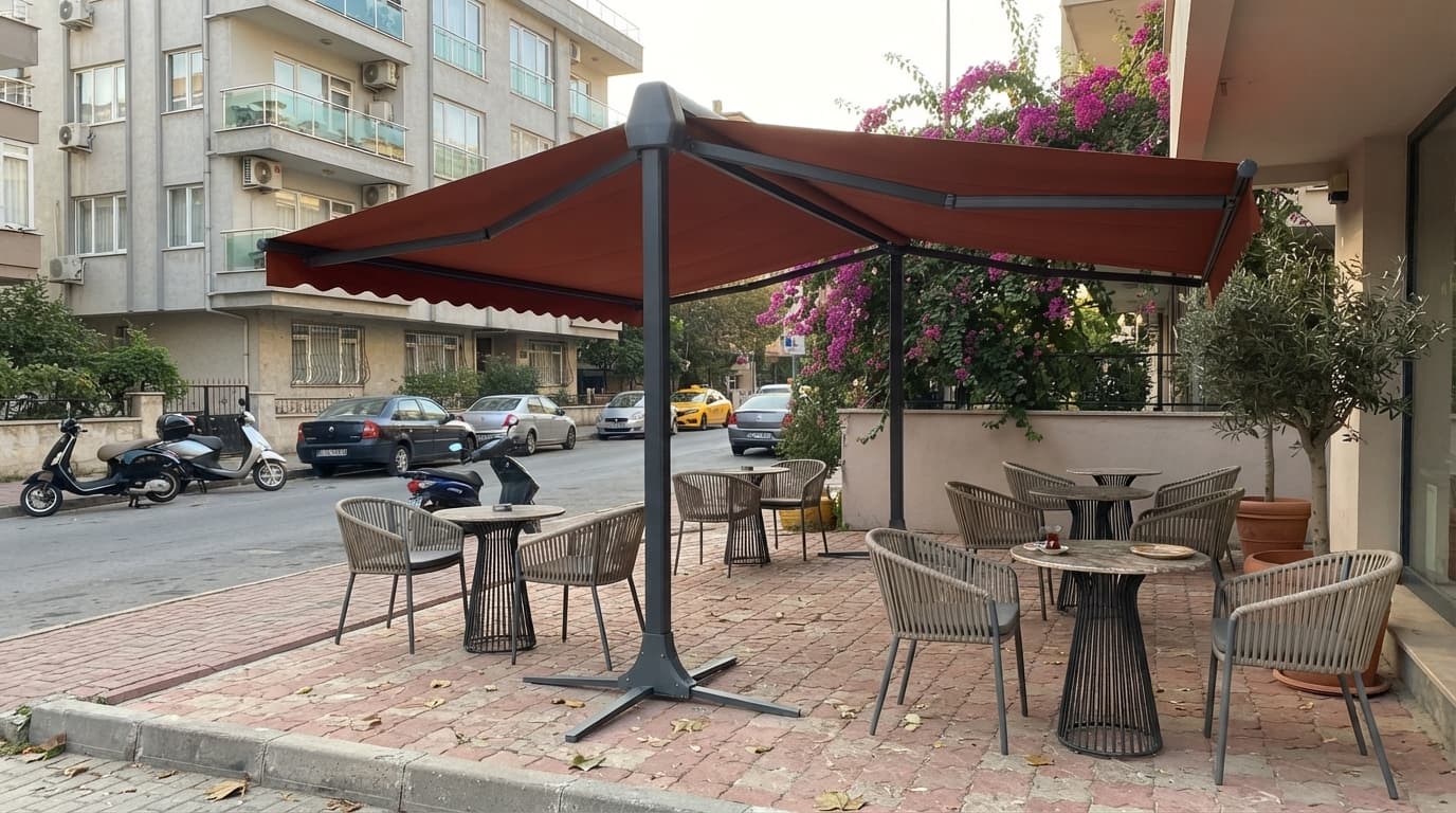 Kendi ayakları üzerinde duran T-model tente